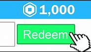 TOP SECRET CODE TO GET 1,000 FREE ROBUX EASY (November 2020)