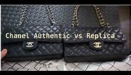 Chanel Comparison. Authentic vs. Replica Medium flap 2.55