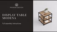 Retail Display Table Modena Square - Full Assembly Instructions