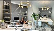 CLEAN AND DECORATE WITH ME | MODERN HOME OFFICE MAKEOVER | NEW FURNITURE