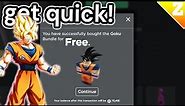 How To GET The NEW FREE GOKU BUNDLE in Roblox! QUICK!