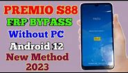 Premio S88 Google Account unlock without PC.Premio S88 Frp bypass without PC New Method 2023