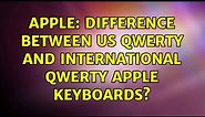 Apple: Difference between US QWERTY and International QWERTY Apple keyboards? (2 Solutions!!)