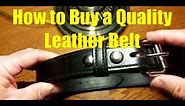 How to Buy a Quality Leather Belt; Amish-made Full Grain Belt Made in Missouri