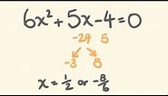 How to Factor any Quadratic Equation Easily - Trick for factorising