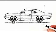 How to draw a Dodge Charger