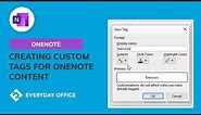 Creating Custom Tags in OneNote
