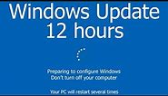 Windows Update Screen REAL COUNT 12 hours 4K Resolution