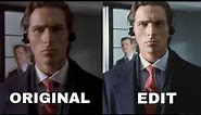 Patrick Bateman Headphone Meme Original vs. Edit