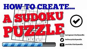 How to Create a Sudoku Puzzle Part One: Algorithm Explained used to Fill a Sudoku Grid.