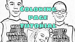 How to: Turn picture into a coloring page tutorial using picsart