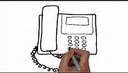 How to draw TELEPHONE || Landphone