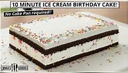 10 Minute ICE CREAM BIRTHDAY CAKE!