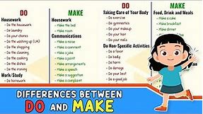 DO vs. MAKE: The Difference between DO and MAKE in English
