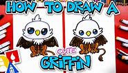 How To Draw A Cute Mythical Griffin - Art For Kids Hub -