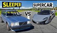McLaren 570S Spider vs Gingium's Sleeper Volvo wagon // THIS vs THAT