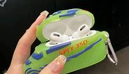 for Shoe Box Airpod Pro Case, 3D Creative Sports Shoes Cute Cartoon Funny Fun, Soft Silicone Skin Keychain Ring for Girls Boys Teens Men Case for Airpods Pro (Glow Green)