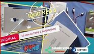 Vivo/iQOO Neo6 Original Type-C to 3.5 MM Audio Jack Adapter Converter UNBOXING/FULL REVIEW/BYU GUIDE