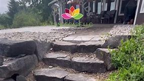 ✨Flagstone Walkway & Patio✨ 📍Shelton WA. Book Now On Our Website: www.greenfieldslandscapellc.com #flagstone #construction #hardscape | Greenfields Landscape LLC