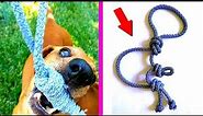 DIY - VERY SIMPLE toy for dogs from the rope | Nika crafts