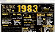 Trgowaul 41th Birthday Anniversary Decorations for Women Men Born in 1983, Back in 1983 Birthday Poster Banner, 40 Year Ago 1983 Birthday Party Supplies, Vintage 1983 40th Anniversary Reunion Gifts