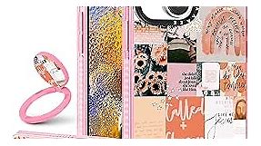 Kokaaee (2in1 for iPhone 14 Plus Case Collage for Women Girls Aesthetic Trendy Cute Quotes Phone Cases Graphic Good Vibes Art Design Soft TPU Bumper Cover+Ring Holder for iPhone 14Plus 6.7"