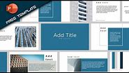 Blue Minimalist Powerpoint Template | Animated Slides | Free Template