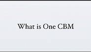 What is 1 cbm and how to measure one cbm