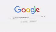 How to change password? Google search