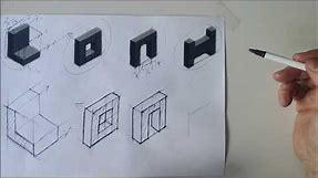 Isometric drawing: Practice 1 (Crating exercise #1)