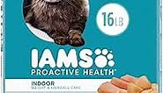 IAMS Proactive Health Indoor Weight & Hairball Care Adult Dry Cat Food with Real Chicken and Turkey, 16 lb. Bag
