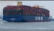 HMM Algeciras - world largest containership- Maiden Trip Rotterdam