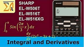 Sharp EL-W516XG, EL-W506T, EL-W516T evaluate Integral and Derivatives