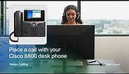 Place a call with your Cisco 8800 desk phone