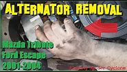 Alternator Removal: Mazda Tribute 2001-2004; Ford Escape, Under the car method