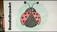How To Draw a Ladybug! Easy Cartoon Lady Bug tutorial