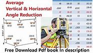 How To Reduced Average Vertical And Horizontal Angle In Surveying | Measuring horizontal angles