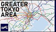 Every Operating Railway System in Greater Tokyo Area (animation)
