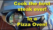 OONI Koda Cooking Steak in a Pizza Oven