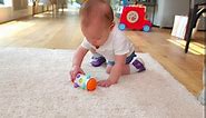 Fat Brain Toys Rolio - Sensory Tummy Time and Rattle Toy for Babies Ages 6 Months+