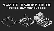 1-Bit Isometric Pixel Art Timelapse