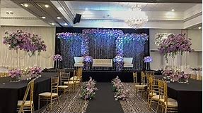 Event setup , lilac/purple/black combo, Cleanup/breakdown, Wedding Event