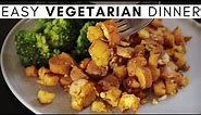 EASIEST Vegetarian Dinner | GOLDEN POTATOES | Lazy Ovo Lacto Vegetarian Recipe