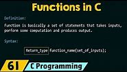 Introduction to Functions in C