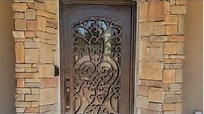 Entryway Upgrade: Wrought Iron Doors in California ( Front Entry Renewal ) Security Door Renovation