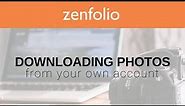 How to Download Photos Back From Your Account | Zenfolio Classic