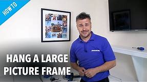 How to hang a large picture frame