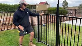 How To Install Black Flat Top Pool Gate Plus Magna Latch - Outback Fencing