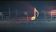 Music note timeline animation