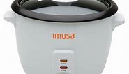 Imusa New Electric Rice Cooker with Bowl 8 Cup (Uncooked) 16 Cup (Cooked)